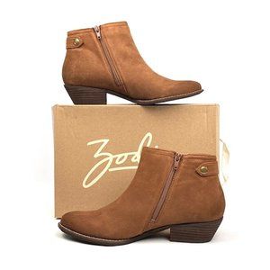 New Zodiac Madison Ankle Bootie, Cognac 10